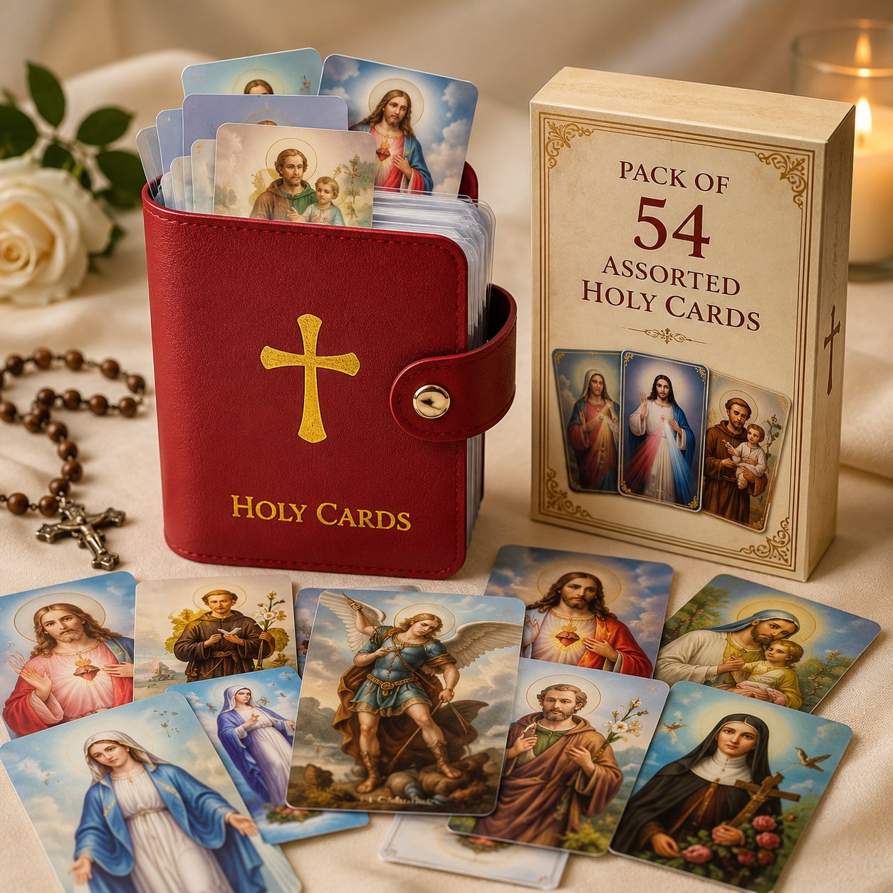🙏Holy Card Holder + 54 Prayer Cards🔥Hot Sale