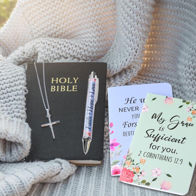 LAST DAY SALE 49% OFF✝️Christian Gifts Set: Motivational Pens & Bible Verse Notebooks – Inspire Your Faith Journey🌸