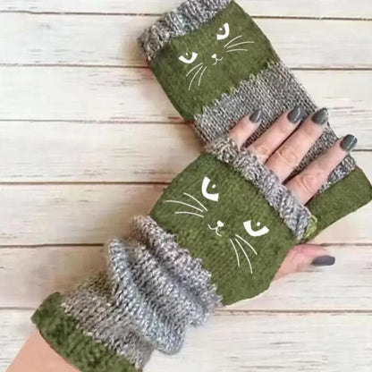 🎁Last Day Promotion 49% OFF🐱Knitted Fingerless Gloves🧶