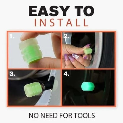 🔥Last Day 49% OFF💥💥Fluorescent Tire Valve Caps - Make Night Cycling More Cool😎