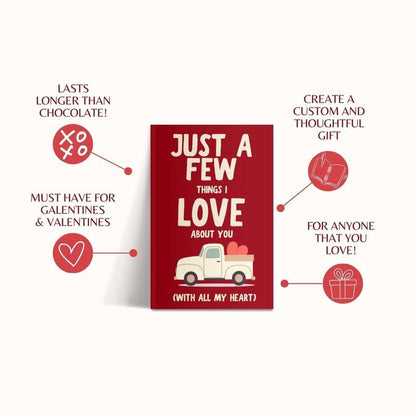 🔥Valentine's Day Special Offer 50% OFF - ❤️Just A Few Things I Love About You (With All My Heart) Fill In The Blank Gift Book📚