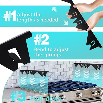 🔥Last Day 49% OFF - Retractable Stainless Steel Stove Gap Covers