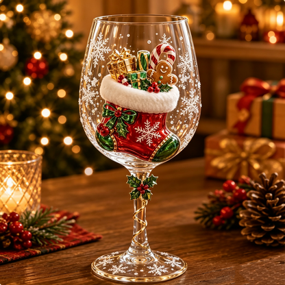 🎅 The Perfect Christmas Gift | 3D Handcrafted Wine Glass Collection 🍷