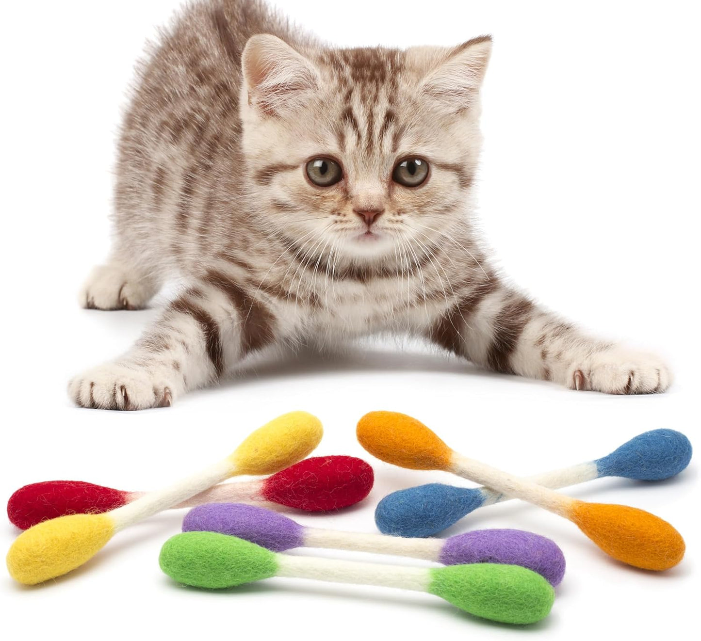 ❤️🎁For happy, healthy, and active indoor cats🐱Swabs Large Size Cat Toys with Catnip
