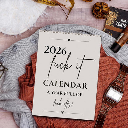 🌟Fuck It 2026 Spiral Bound Wall Calender – Practical & Full of Spirited Charm🌟