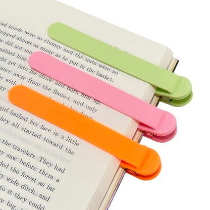 📖3Pcs Automatic Bookmark,Silicone Smart Book Marks-🎁Gifts for Book Lovers