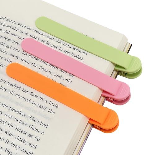 📖3Pcs Automatic Bookmark,Silicone Smart Book Marks-🎁Gifts for Book Lovers