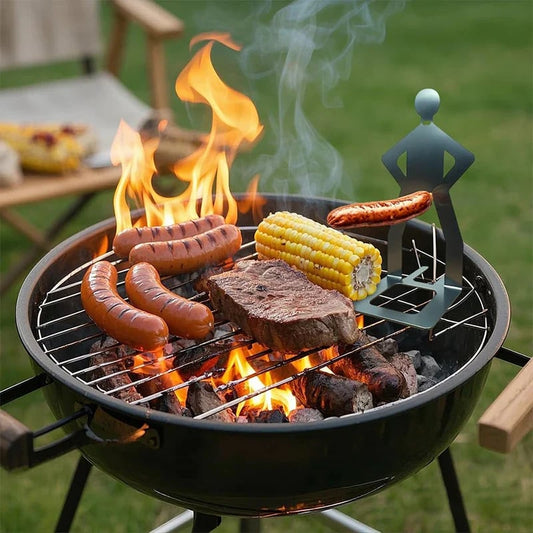 🍖Outdoor prankster Stainless Steel BBQ Sausage Holder