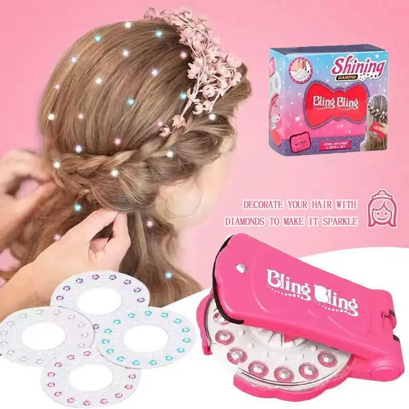 🔥Last Day 49% OFF - 💎Glitter Diamond Styling Tools Hair Gemstone Styling Set