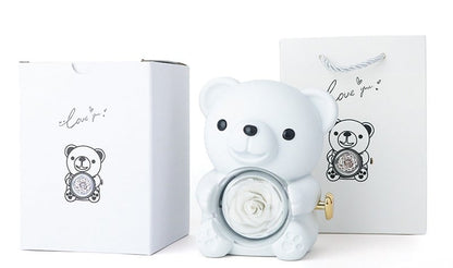 🏆Flash 49%⚡ Almost Gone-🧸 🌹 Cute Teddy Bear with Preserved Rose Gift Box 🎁