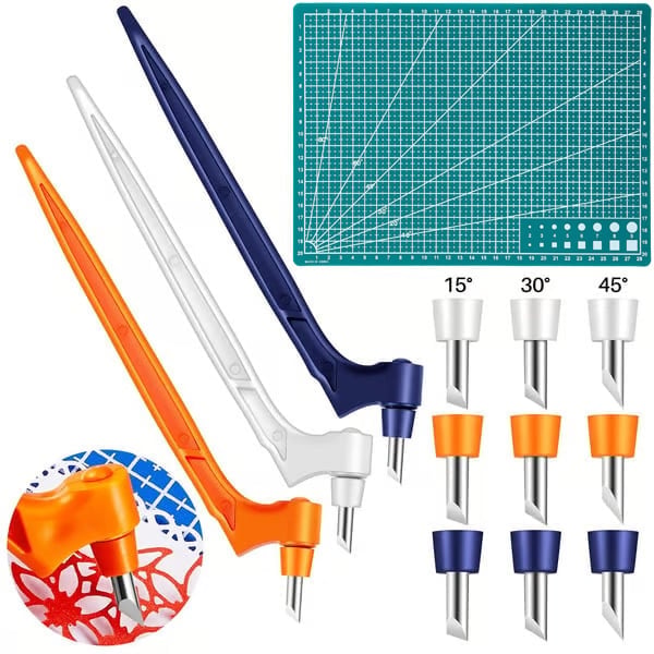 🔥LAST DAY 50% OFF - ✍️Craft Cutting Tools with 3 Interchangeable Blades (15°/30°/45°)