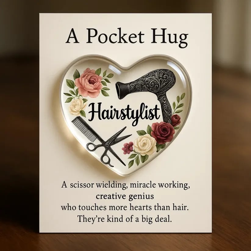 🎁Last Day 49% OFF✂️A Pocket Hug for Hairstylists(Acrylic 2D single sided printing Double sided viewable)