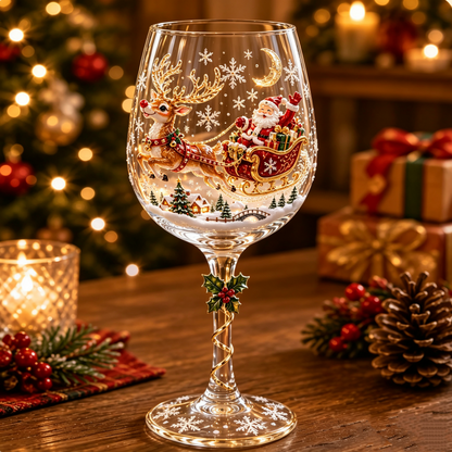🎅 The Perfect Christmas Gift | 3D Handcrafted Wine Glass Collection 🍷