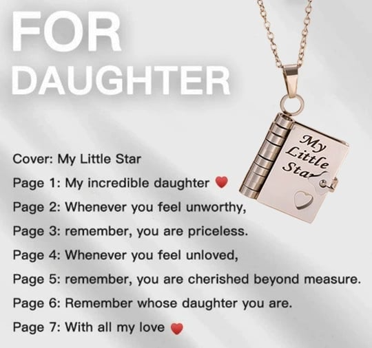 Last Day 49% OFF🔥My Little Star Book Necklace for Daughter & Son, Birthday Day Gift Graduation Jewelry of Love