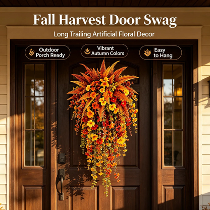 🔥 TODAY ONLY 50% OFF | Real-Touch Autumn Hanging Basket — Instant Fall Porch Decor (No Watering!)