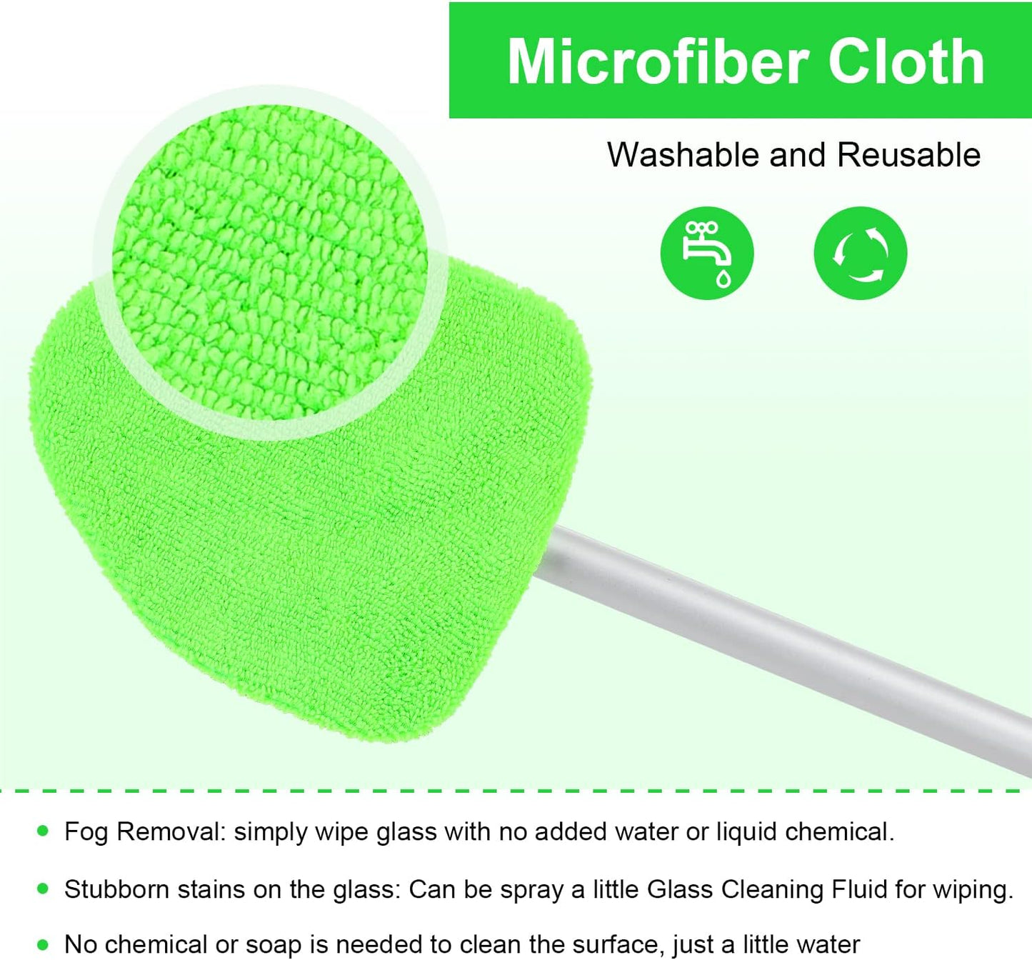 Last Day 49% OFF🔥Microfiber Windshield Cleaner with Extendable Handle