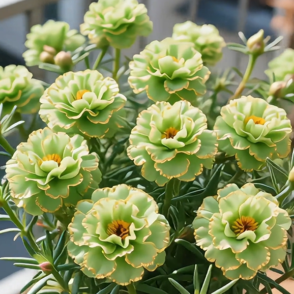 Golden Lace Portulaca🌸✨ Brilliant Double Blooms for Effortless Summer Color