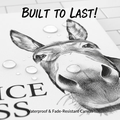🔥Last Day 49% OFF🤣Funny Bathroom Wall Art - "Nice Ass" Donkey Print