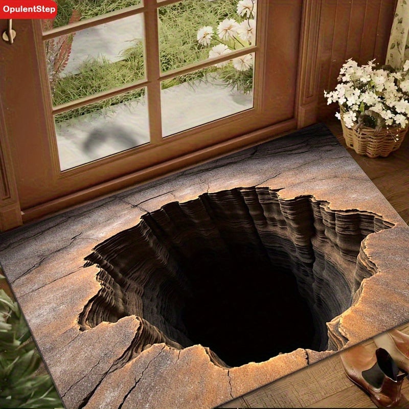 🔥Last Day 49% OFF👍Visual Illusion Endless Abyss Pattern HD Printed Non-Slip Doormat