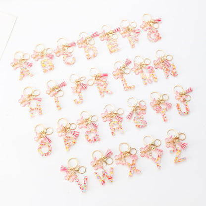 🔥 49% OFF Holiday Sale! 🎁Butterfly Letter Keychain Tassel Design Vibrant Durable Lightweight Gift