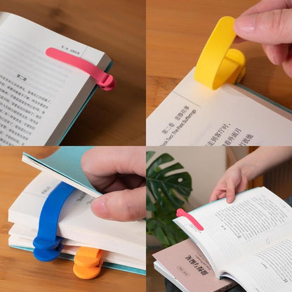📖3Pcs Automatic Bookmark,Silicone Smart Book Marks-🎁Gifts for Book Lovers