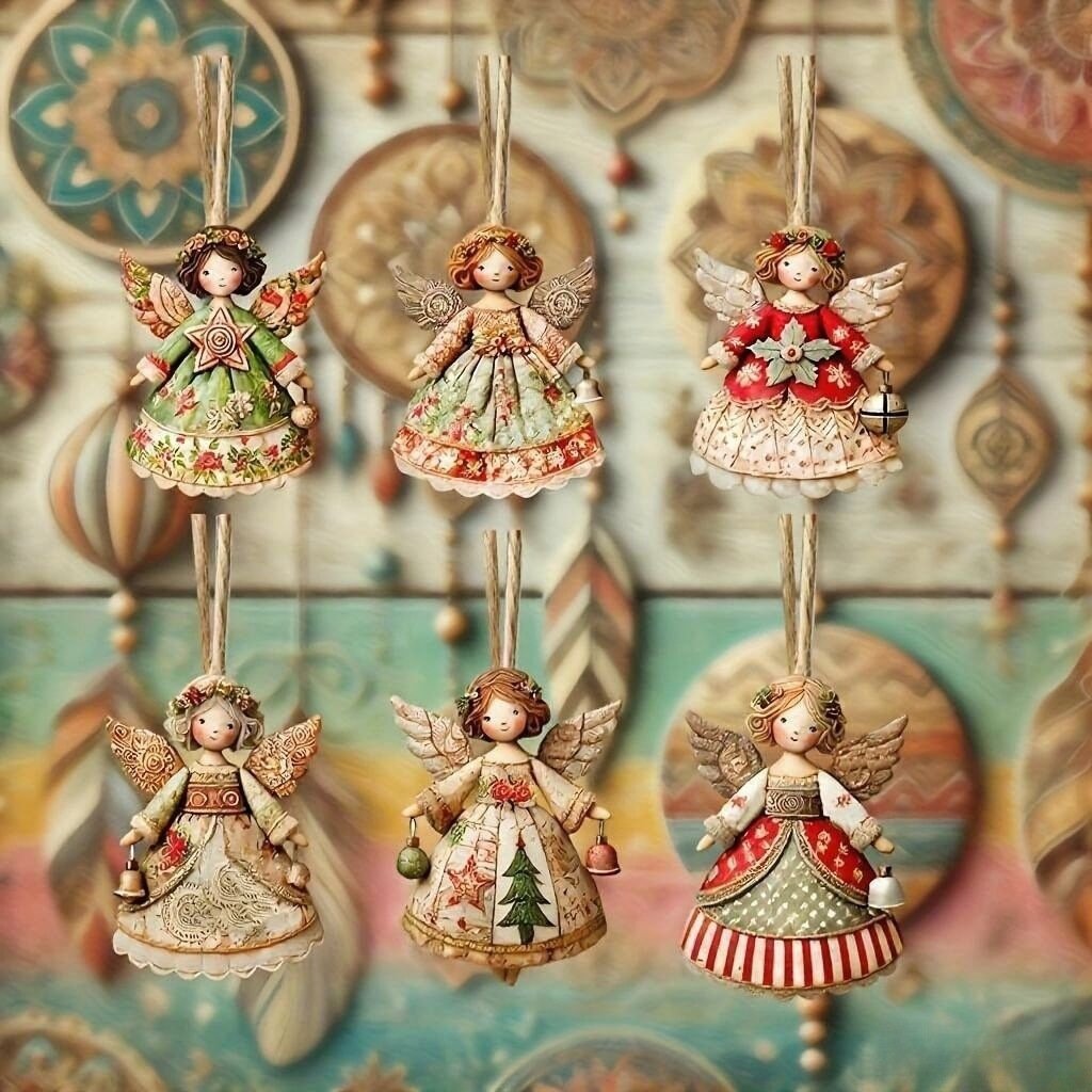 💐Vintage Angel Christmas Ornaments Set