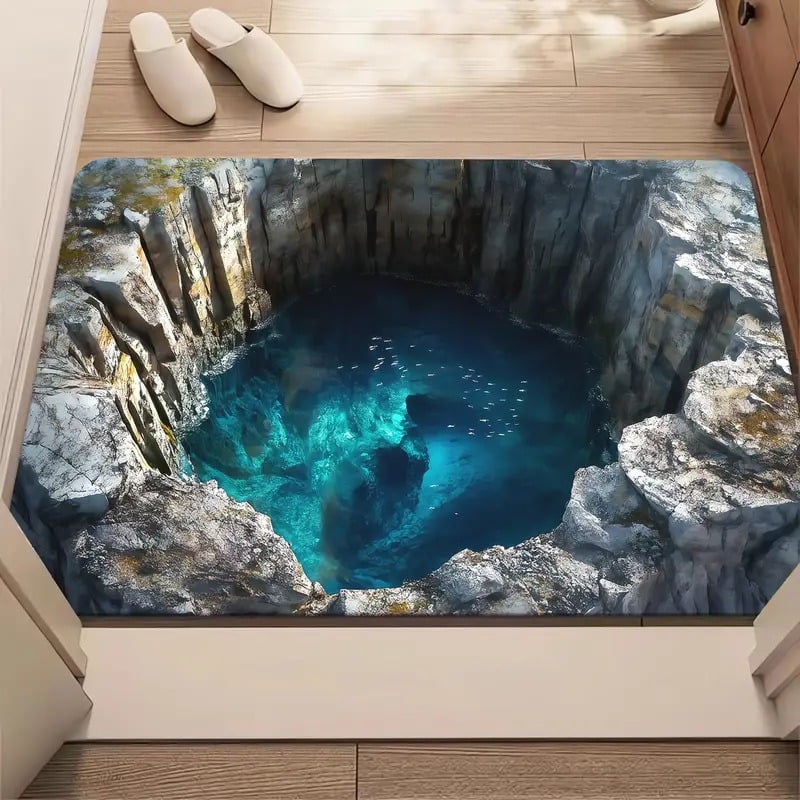 🔥Last Day 49% OFF👍Visual Illusion Endless Abyss Pattern HD Printed Non-Slip Doormat