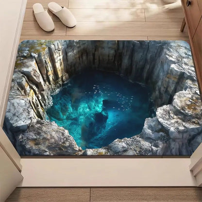🔥Last Day 49% OFF👍Visual Illusion Endless Abyss Pattern HD Printed Non-Slip Doormat