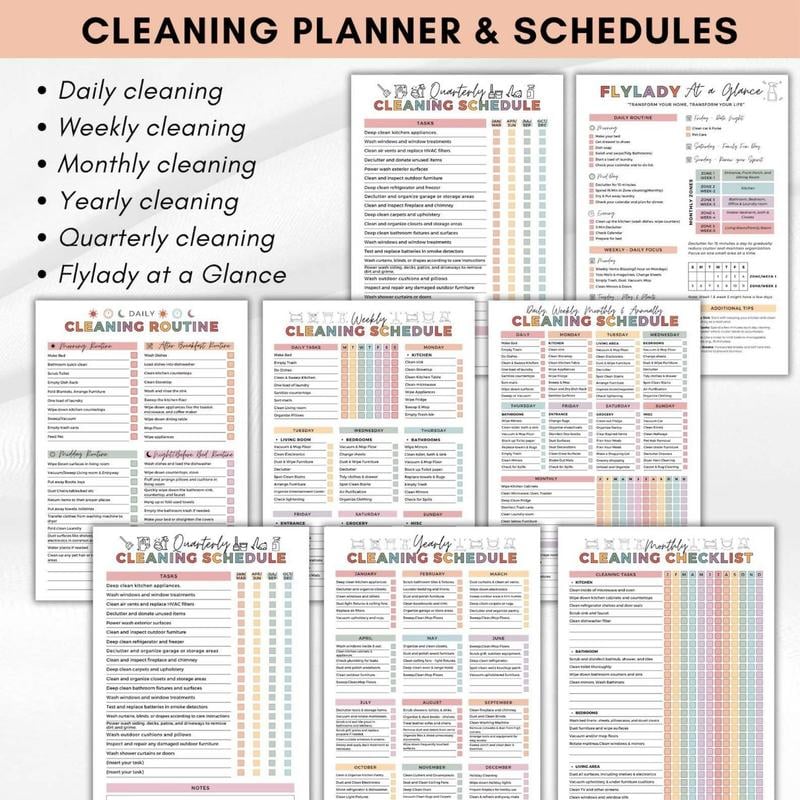 🎁Last Day 49% OFF📚ADHD Cleaning Planner Bundle