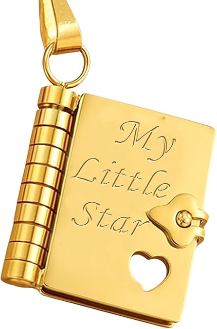 📿My Little Star Book Necklace for Daughter, Birthday Day Gift Graduation Jewelry of Love💖