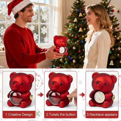 🏆Flash 49%⚡ Almost Gone-🧸 🌹 Cute Teddy Bear with Preserved Rose Gift Box 🎁