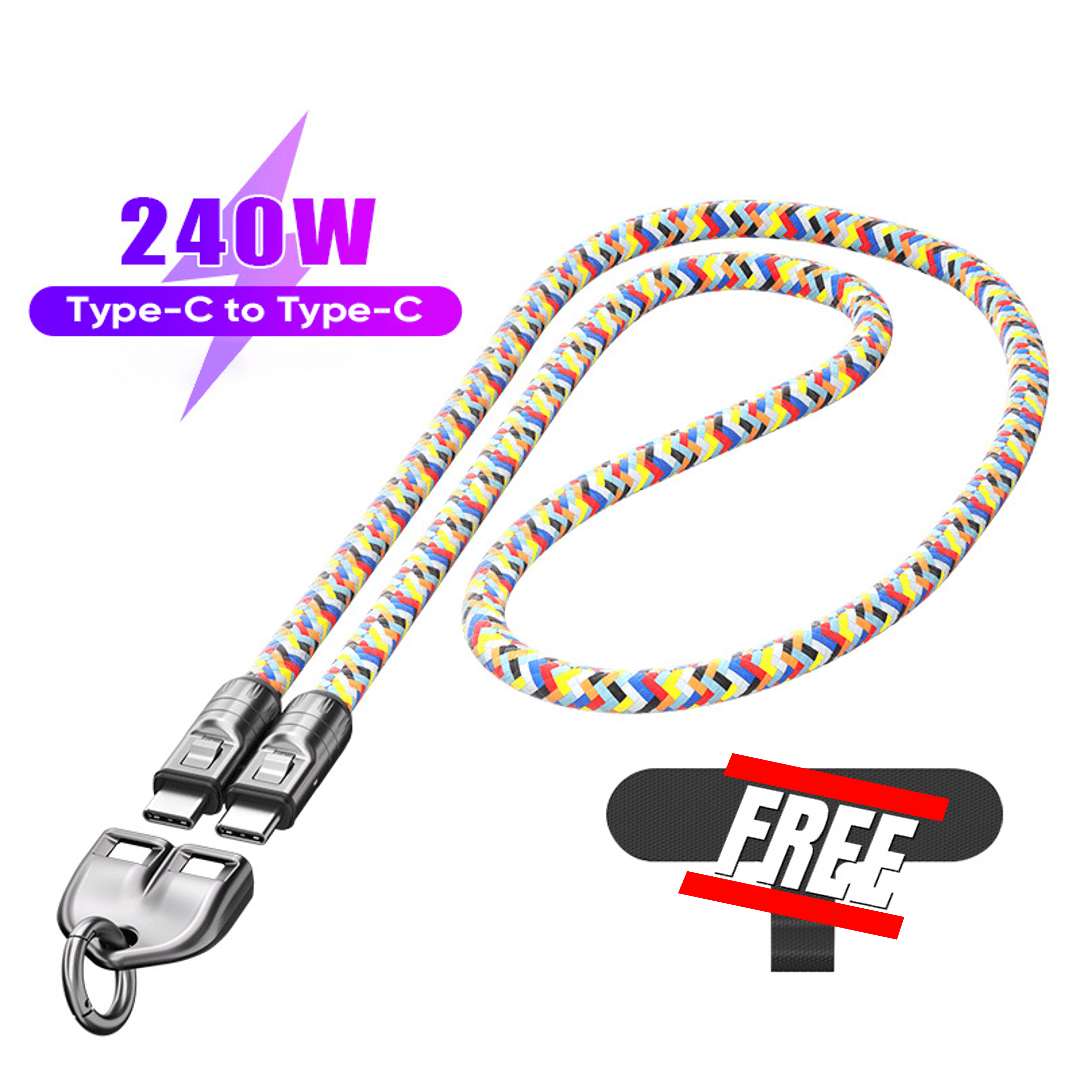 🔥Last Day  49% OFF🔥C to C 240W Charging Cable with Wearable Bracelet Design