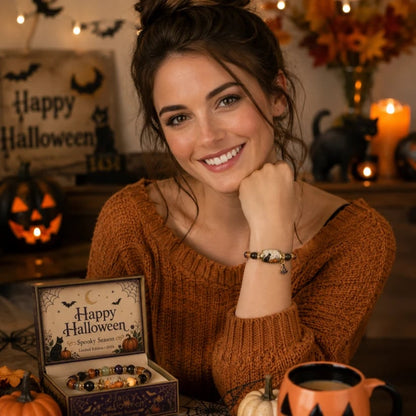 🎃🎃 Limited Edition Halloween Beaded Bracelet Set | Spooky Cute Gift Jewelry🎁