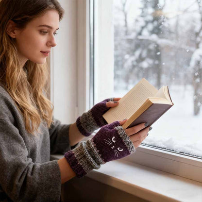 🎁Last Day Promotion 49% OFF🐱Knitted Fingerless Gloves🧶
