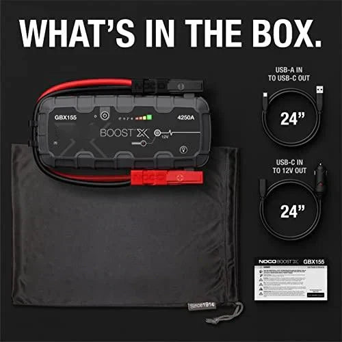 🔥Easter Sale: 80% OFF💥- Boost X GBX155 4250A Jump Starter for 10.0L Gasoline and 8.0L Diesel Engines