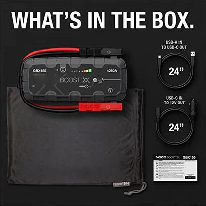 🔥Easter Sale: 80% OFF💥- Boost X GBX155 4250A Jump Starter for 10.0L Gasoline and 8.0L Diesel Engines
