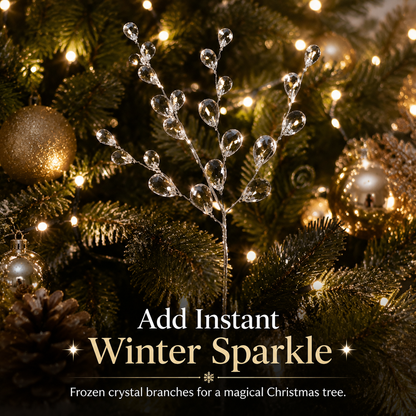 Designer Christmas Look on a Budget: Luxury Frozen Crystal Branches ❄️