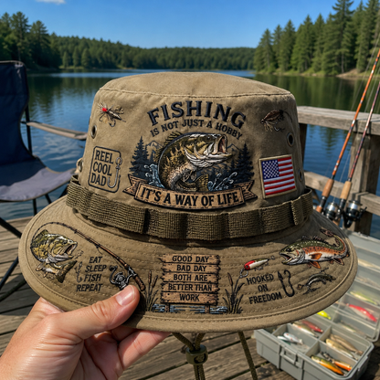 🇺🇸 Last Day Promo: 49% OFF 🎣 Fishing Is a Way of Life Boonie Hat