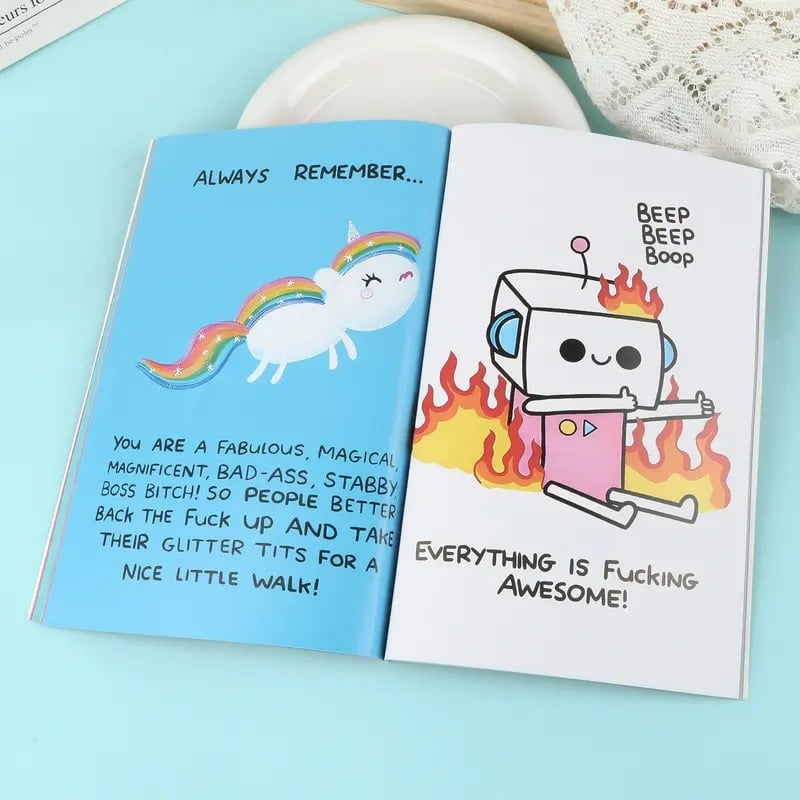 🔥Last Day 49% OFF-How To Survive The Bullsh!t Whimsical Cartoon Journal for Proper Stress Relief