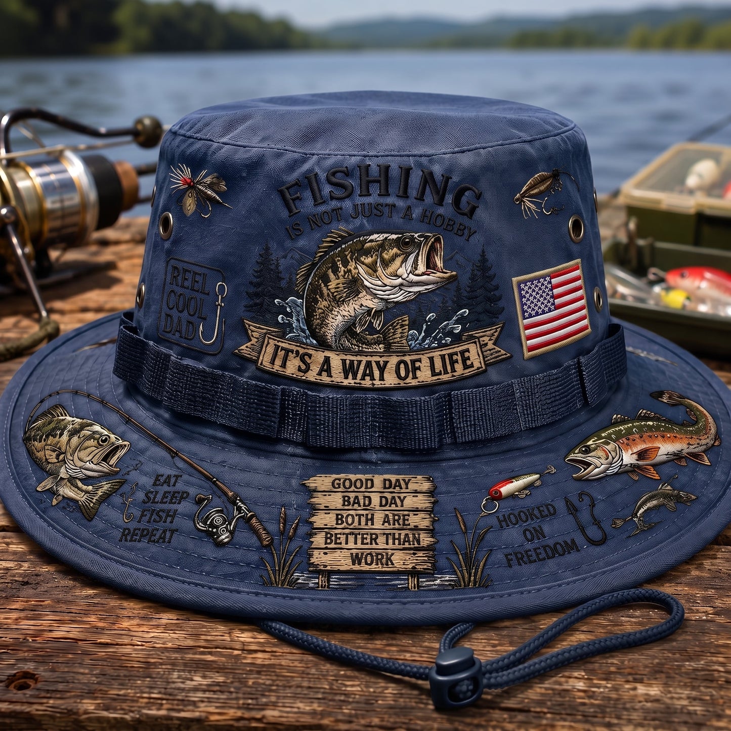 🇺🇸 Last Day Promo: 49% OFF 🎣 Fishing Is a Way of Life Boonie Hat