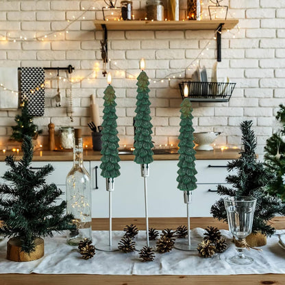 LAST DAY SALE 49% OFF 🌲Christmas Tree Flameless Taper Candle Lights with Remote Control✨