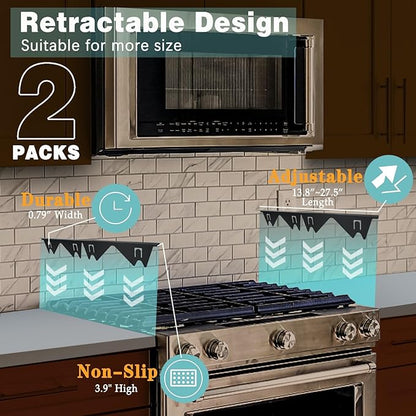 🔥Last Day 49% OFF - Retractable Stainless Steel Stove Gap Covers