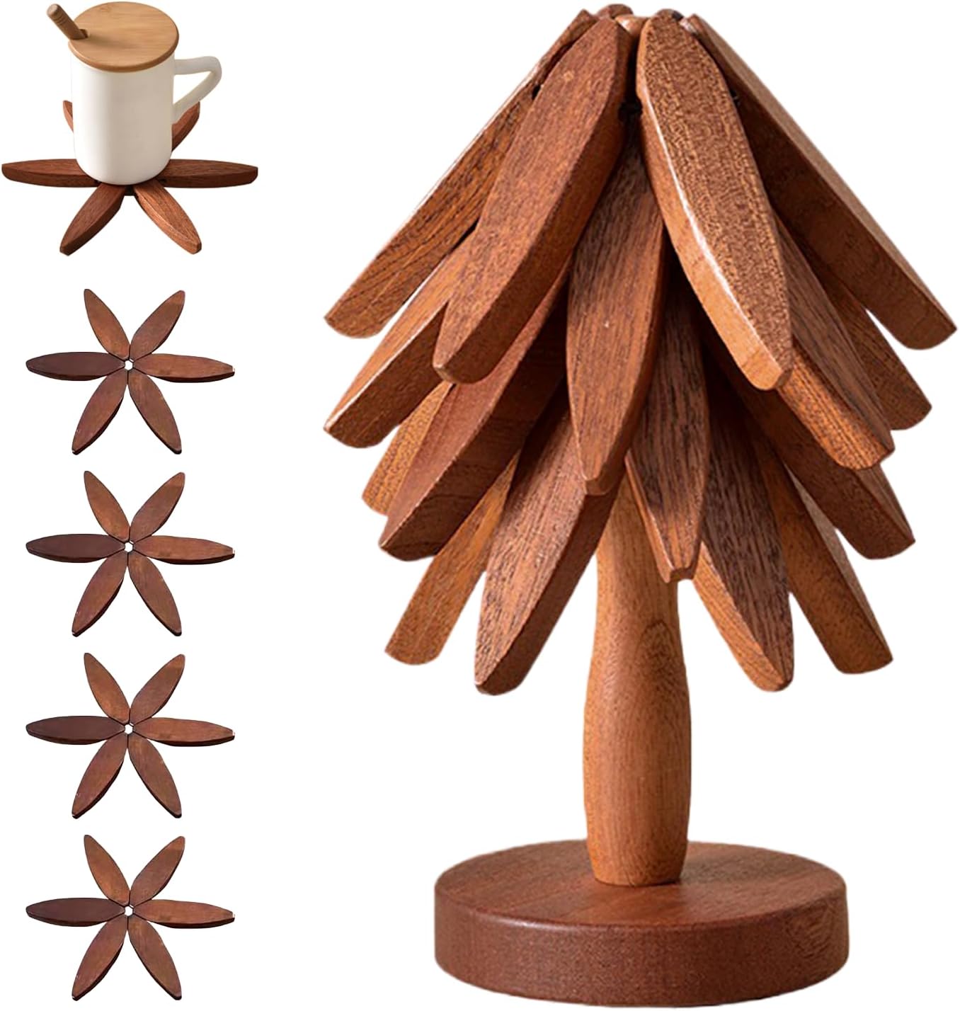 🎁Clearance sale bargains🎅Natural Tree Trivet Set - Table placemats and coasters also serve as everyday table decorations