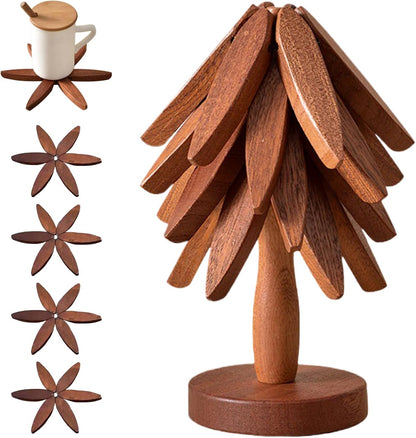 🎁Clearance sale bargains🎅Natural Tree Trivet Set - Table placemats and coasters also serve as everyday table decorations