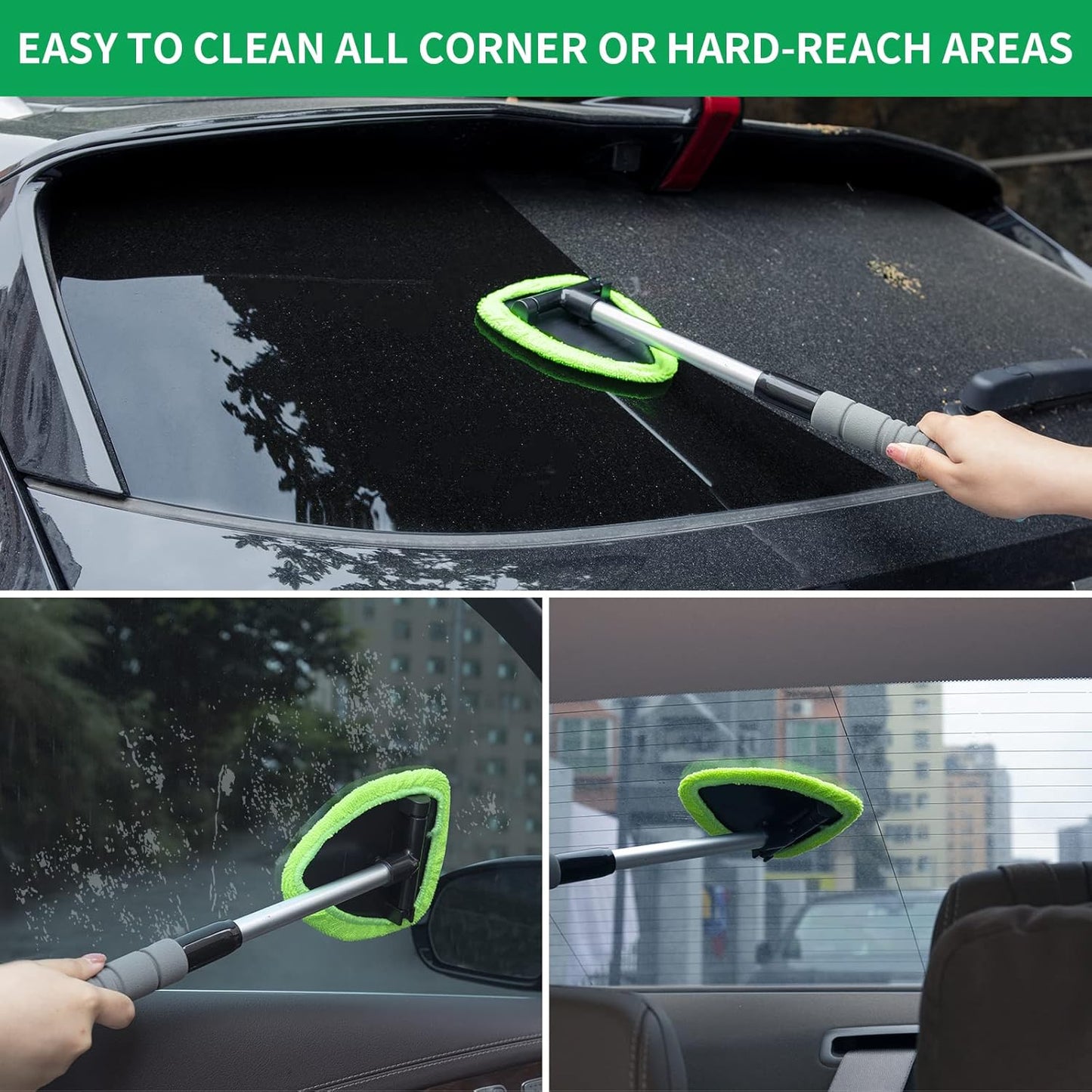 Last Day 49% OFF🔥Microfiber Windshield Cleaner with Extendable Handle