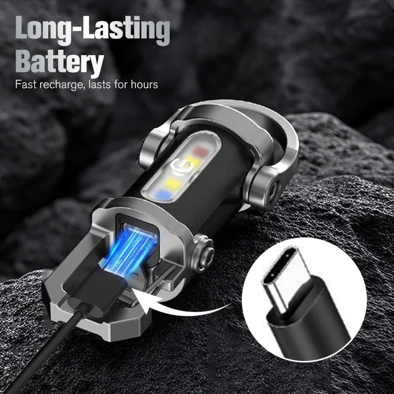 🔥LAST DAY 49% OFF Portable Rechargeable Bright Keychain Flashlight