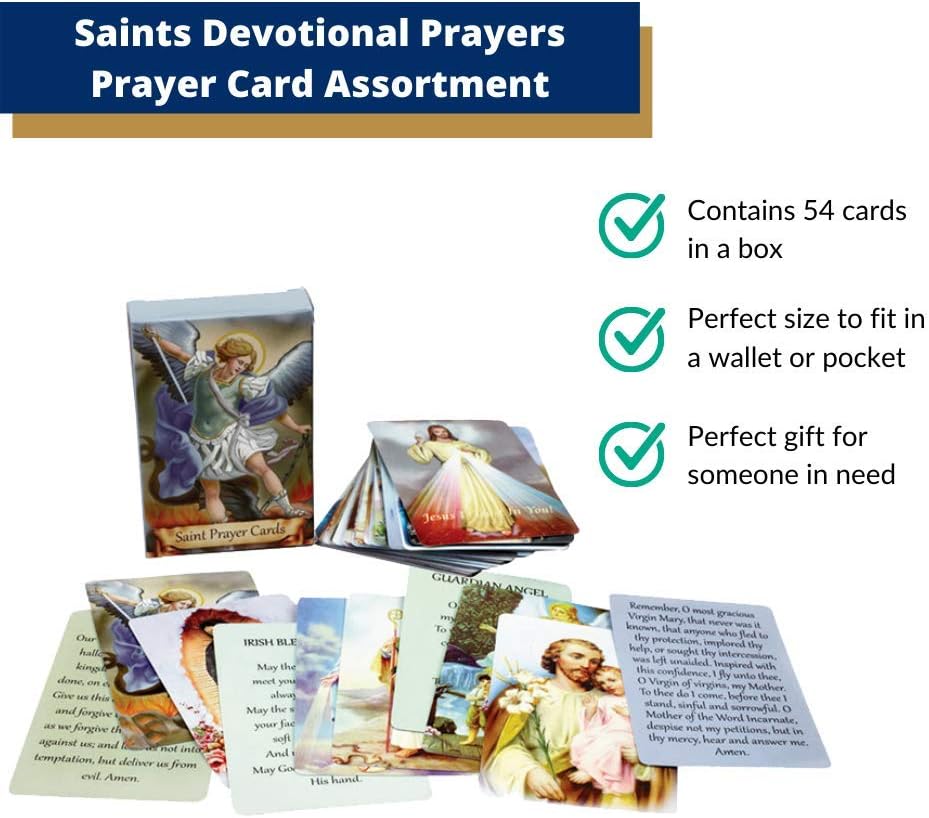 ✝️ Catholic Holy Card Holder – Pocket Prayer Card Organizer with Snap Closure