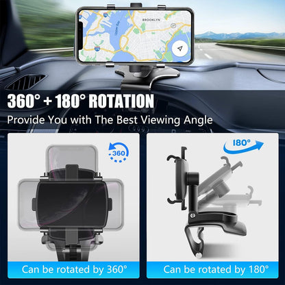 New Upgrades🔥360°Adjustable Car Dashboard Mobile Phone Holder📱Works with all mobile phones