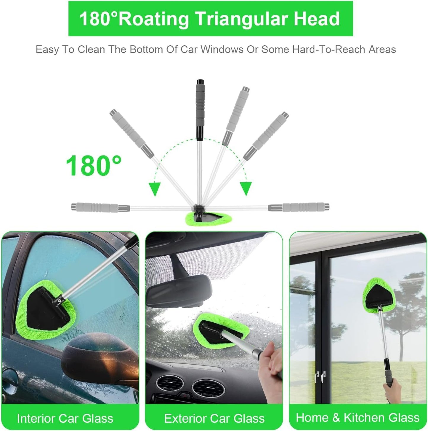 Last Day 49% OFF🔥Microfiber Windshield Cleaner with Extendable Handle