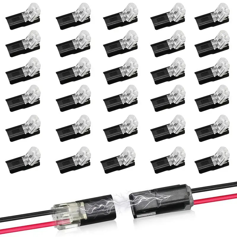Last Day 49% OFF🔧Double-Wire Plug-in Connector Led Light Strip Connectors 2 Pin⚙️